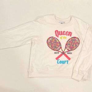 Queen of Sparkles sequin queen of the court sweatshirt
